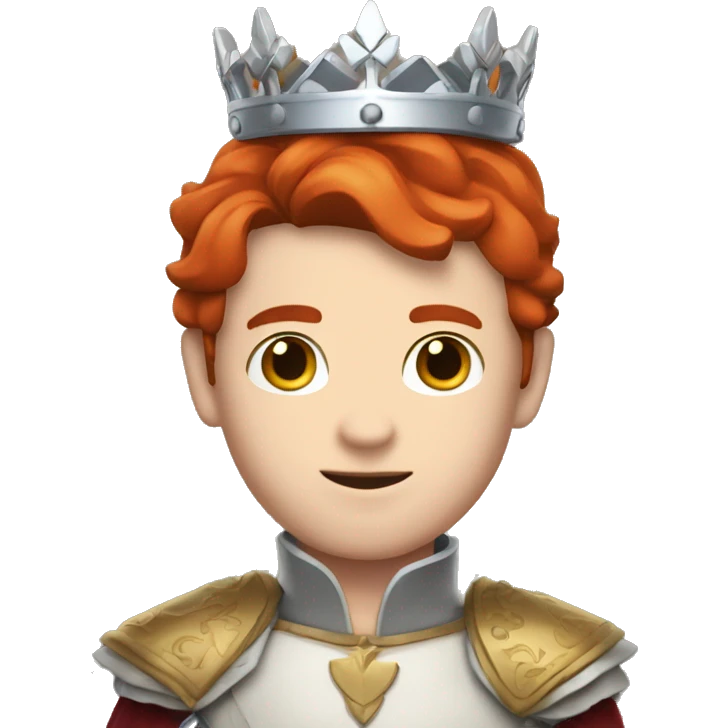 PRINCE WITH WHITE SKIN, RED HAIR, WITH A PRINCE'S CROWN, WITH A PRINCE'S MEDIEVAL CLOTHES emoji