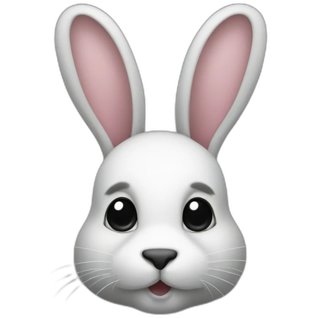 bunny with black dots emoji