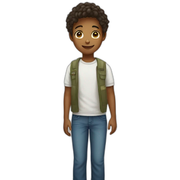Boy girl standing in hall emoji