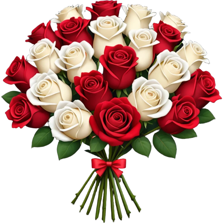 White rose and red rose bouquet with black paper  emoji