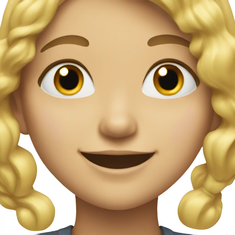 smiling girl with blonde hair emoji