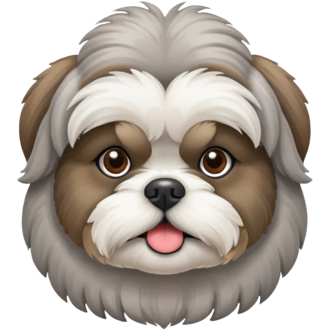 A gray shih tzu dog emoji