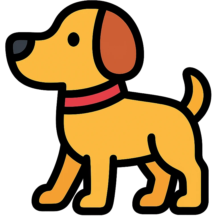 dog pointing left emoji