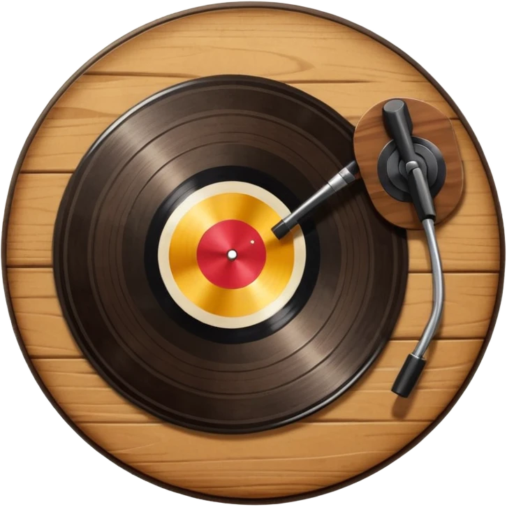 create a vinyl in wood texture emoji