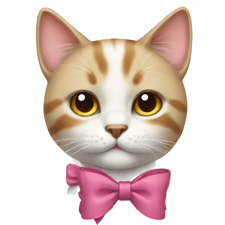 Cat with bow  emoji