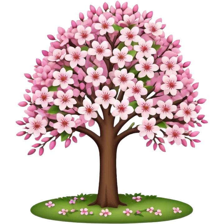 tree in spring with blossoms emoji
