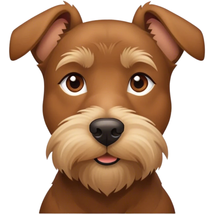 Brown mutt with short schnauzer nose  emoji