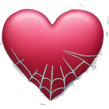 Spiderweb heart emoji
