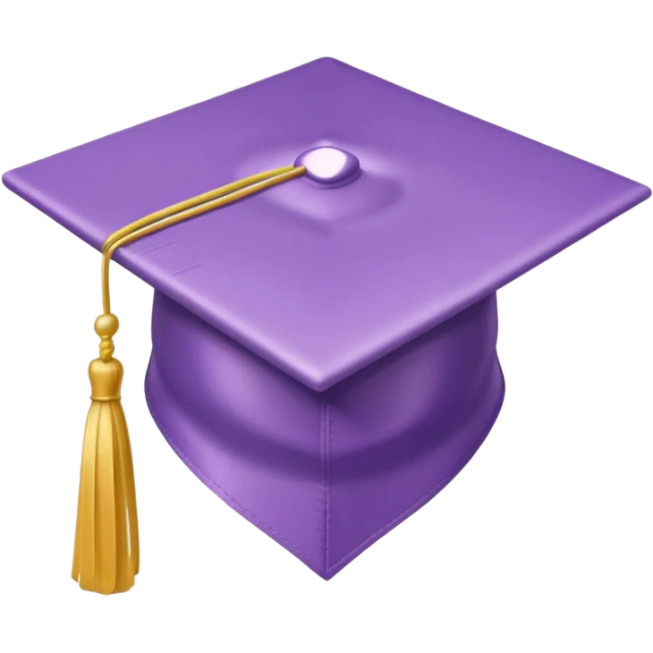 lilac graduation cap emoji