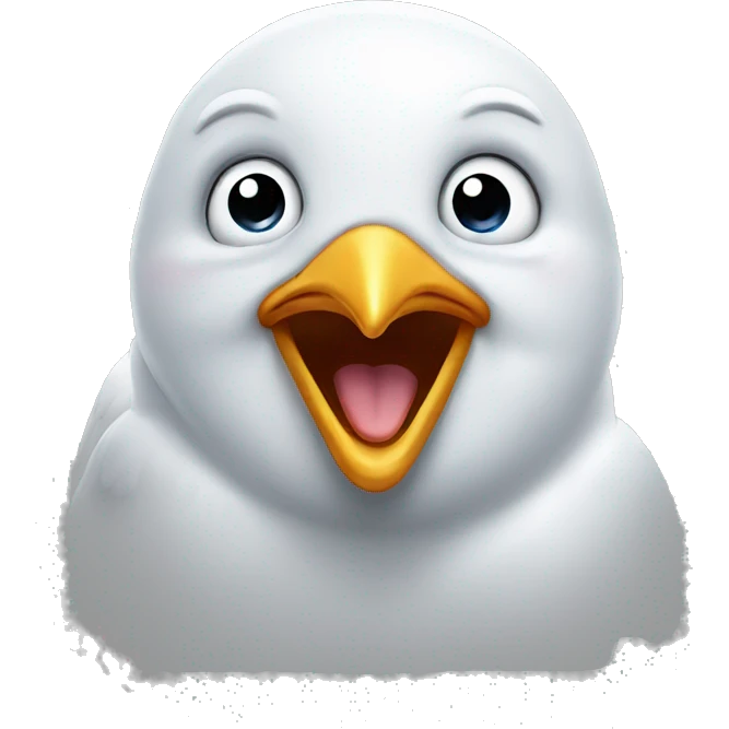 Seagull laughs  emoji