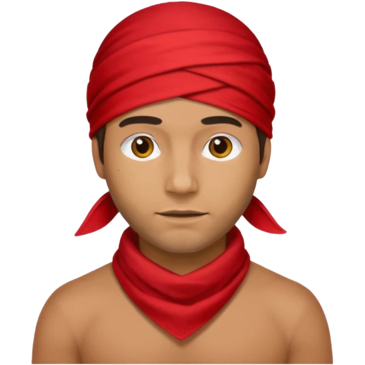man with wearing red bandana emoji
