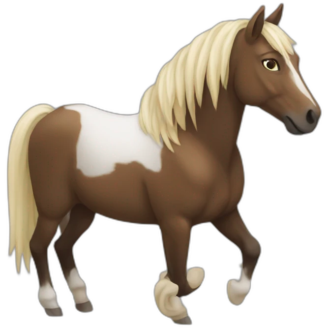 un cheval qui dort emoji