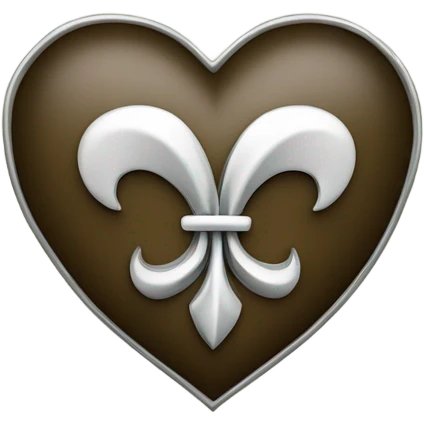 Fleur de lis inside of a heart with Bob wire around it emoji