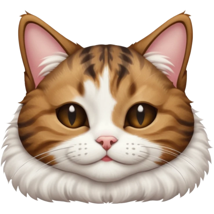 dark brown tabby and white cat upside down with eyes closed emoji