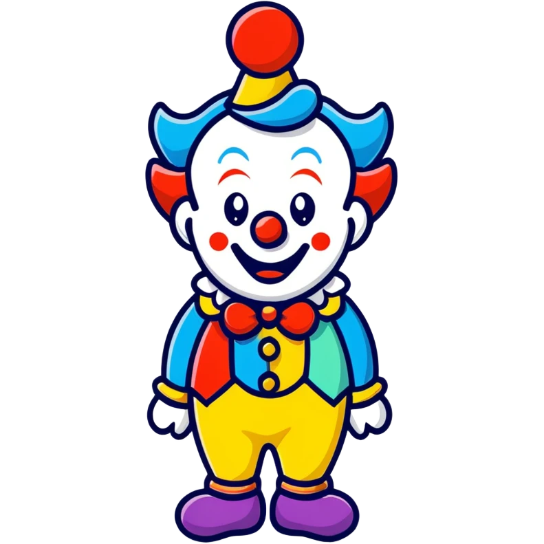 cute happy clown emoji
