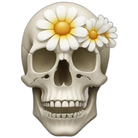 flower shaped skull emoji