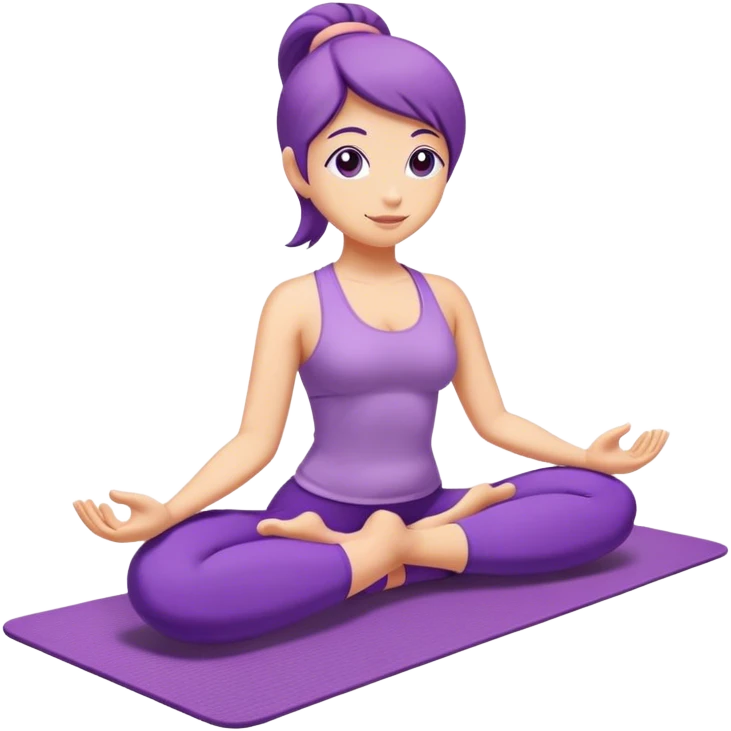purple yoga mat emoji