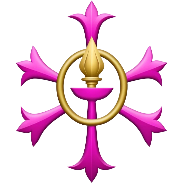 ave maria's emblem with a touch OF MAJENTA emoji