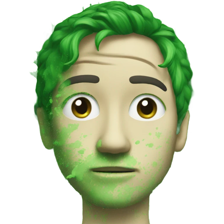 green splatter emoji