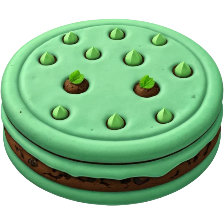 mint chocolate cookie emoji