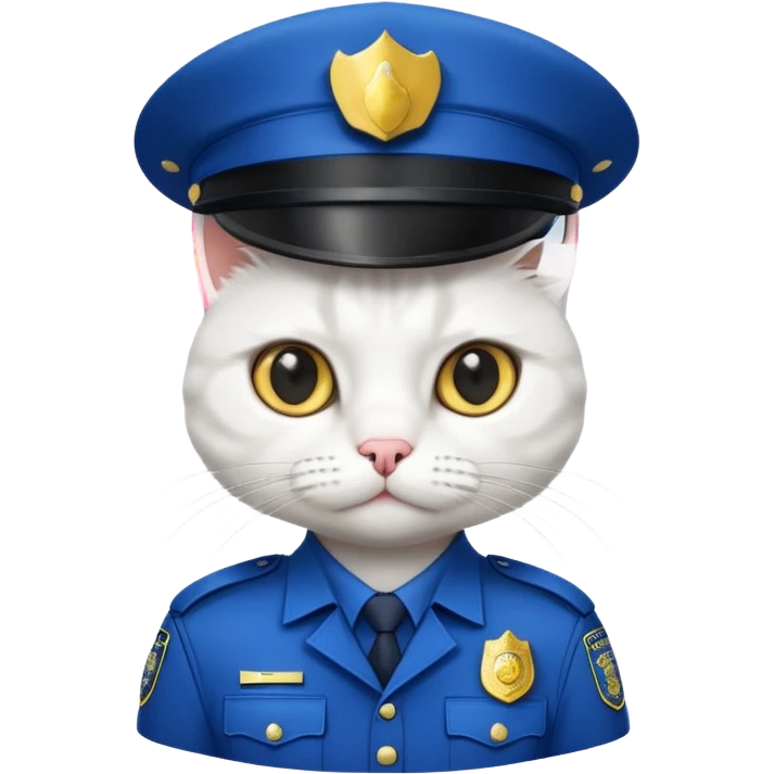 white cat police emoji