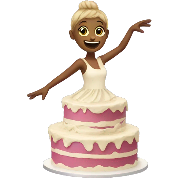 Cake dancing emoji