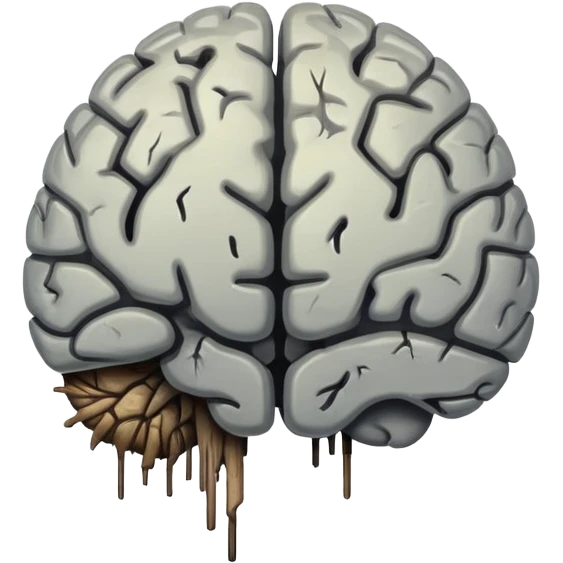 A rotting brain emoji