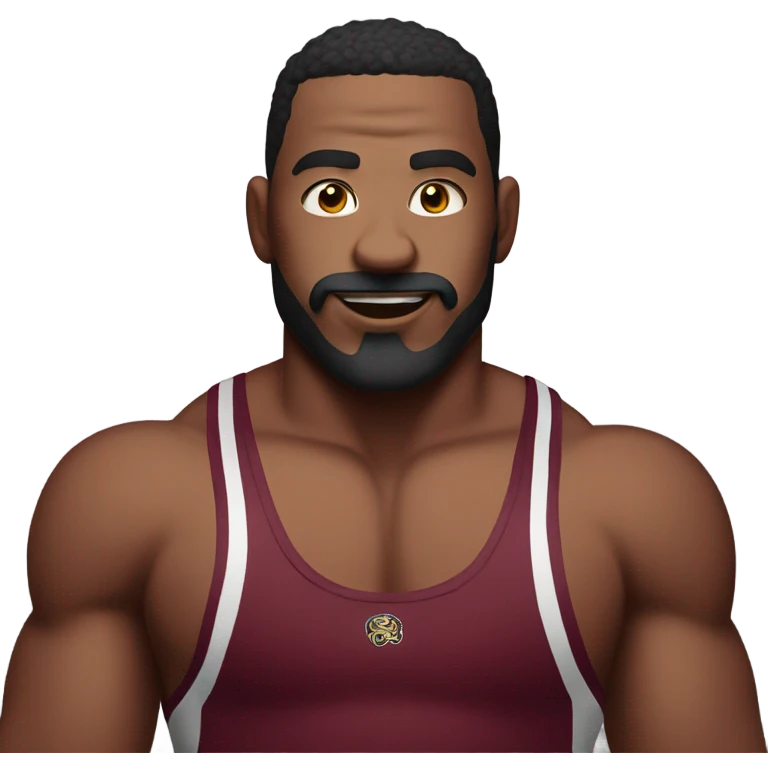Wrestler with maroon singlet emoji