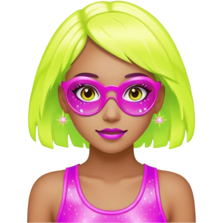 Rave girl with sparkles emoji