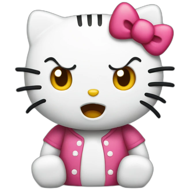 angry hello kitty emoji