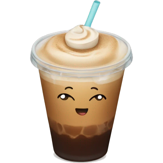 Cute ice coffee emoji