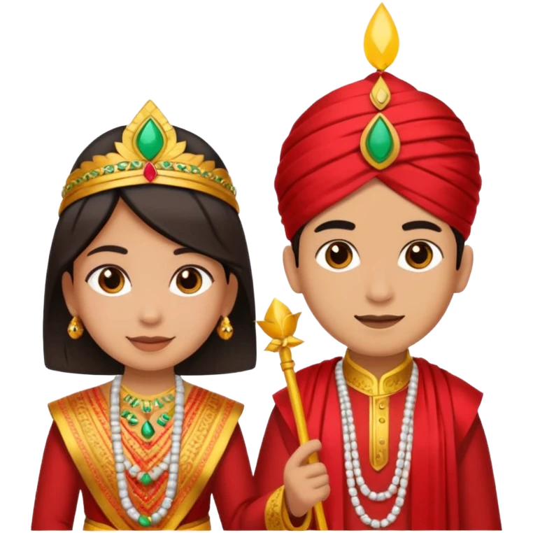 ১৬ডিসেম্বর উপলক্ষে শুভেচ্ছা । A banner is standing with a boy on one side and a girl on the other. emoji