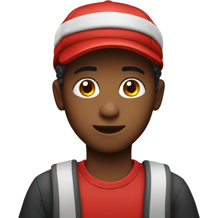 a young man with a red cap emoji