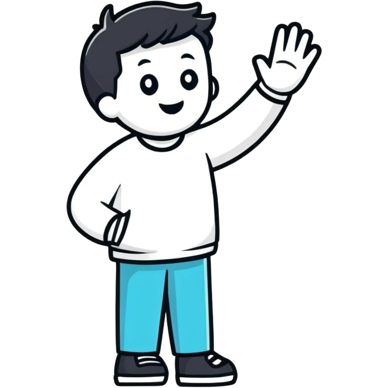 person waving hi emoji