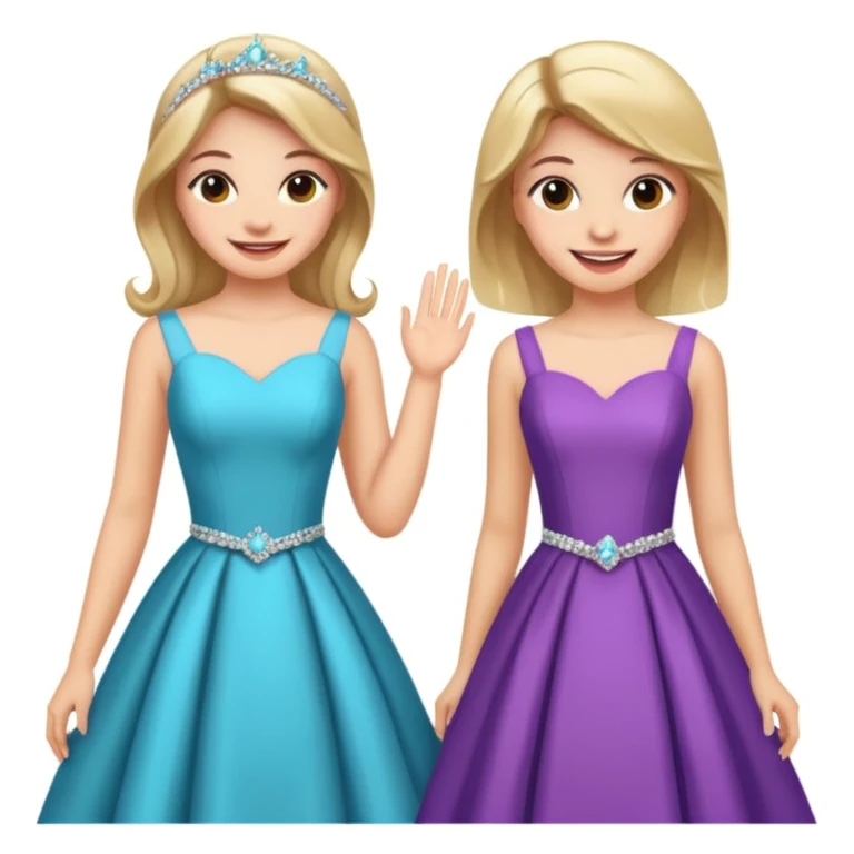 girls in a prom emoji
