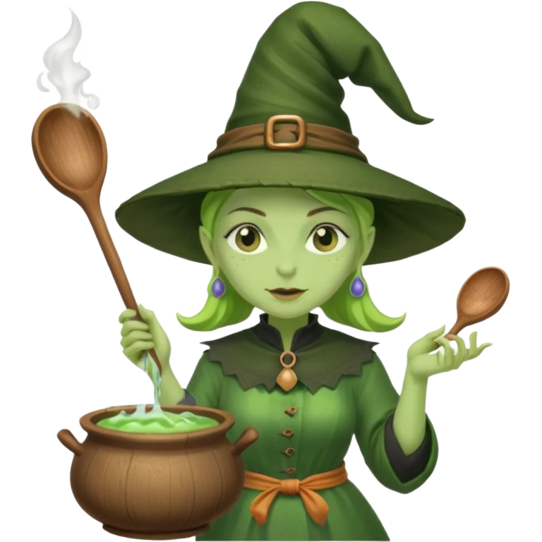 green witch cooking potion emoji