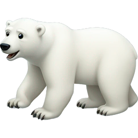 polar bear on ice emoji