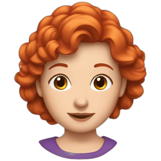 Une naine rousse emoji