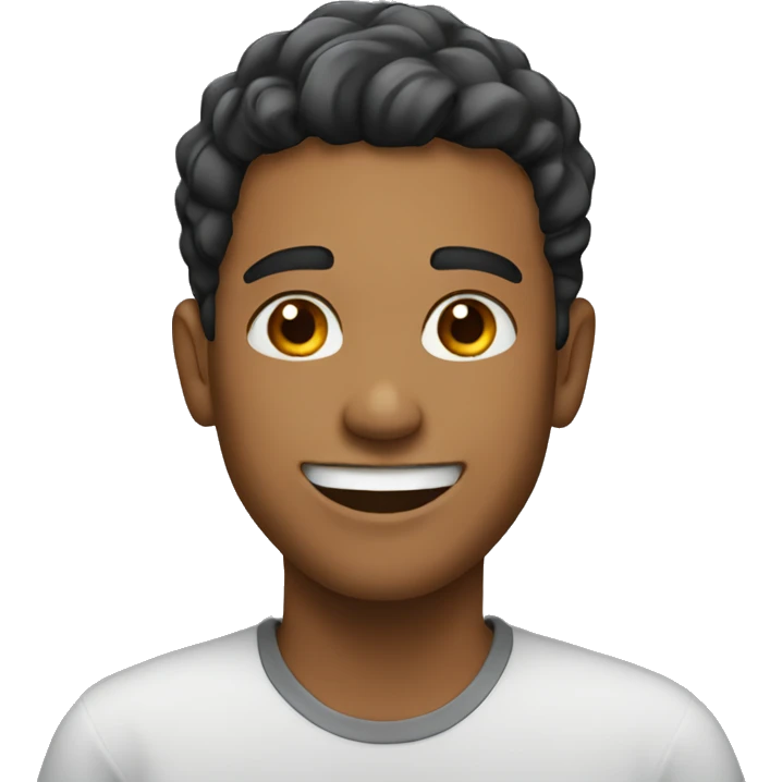young man smile emoji