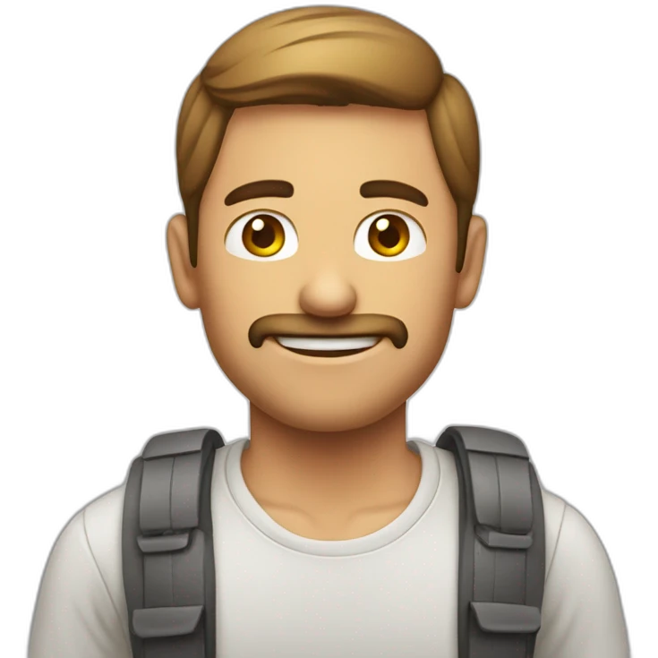 Hombre haciendo culturismo emoji