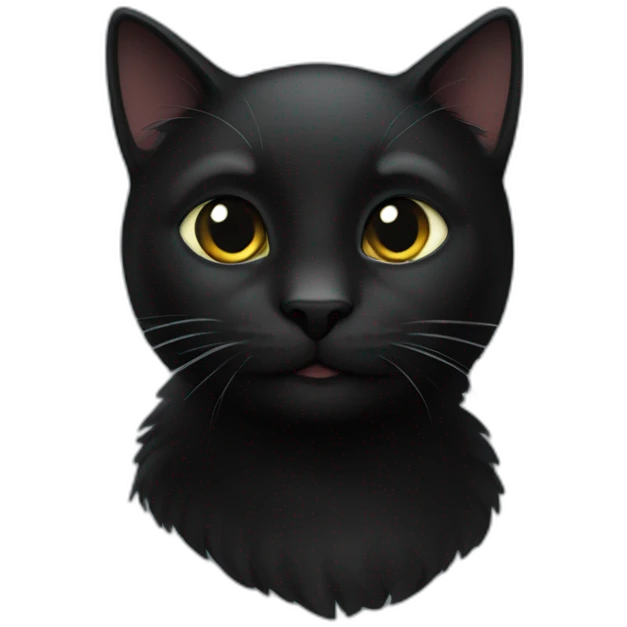 32 bit black cat emoji