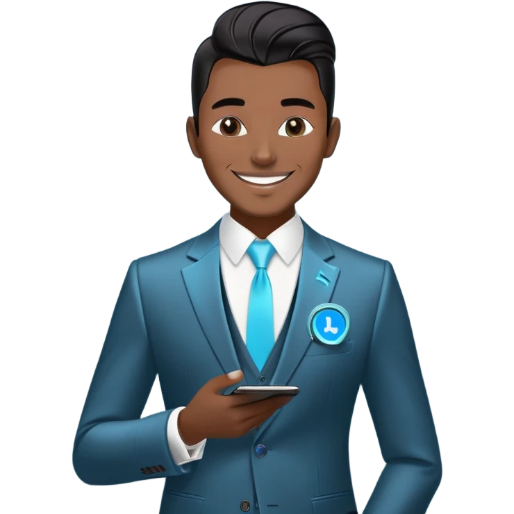 Gender: Male Hair: Slick pompadour with Bluetooth earpiece Face: Veneer smile masking laryngitis Clothes: Bespoke suit with holographic prospectus Action: Syncing investor Q&A across 8 time zones Hair: 100% natural black (no dyes/highlights) emoji
