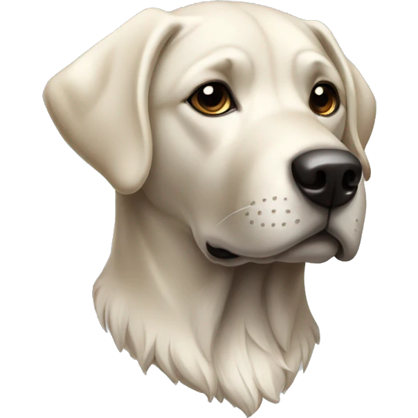 Dog Labrador silver emoji