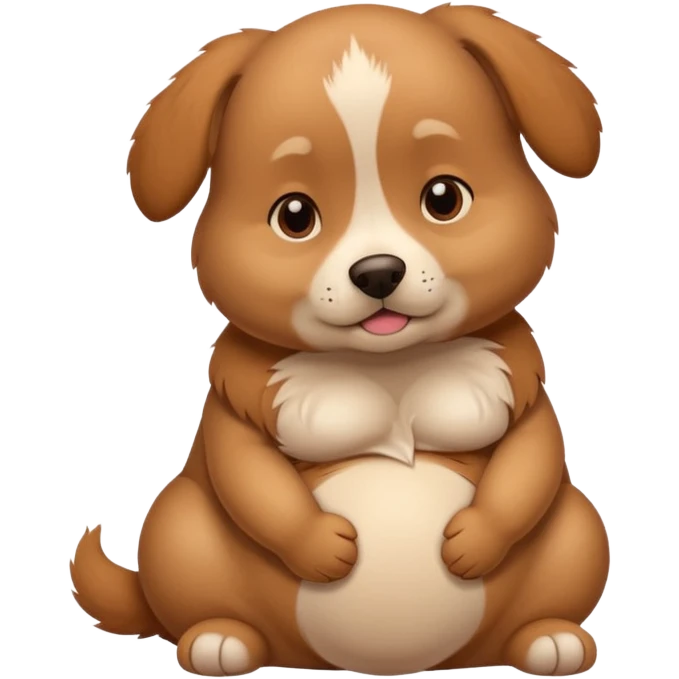 pregnant dog holding its belly emoji
