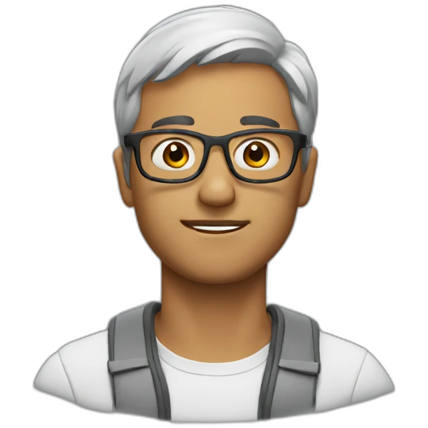 Man with clear glasses emoji