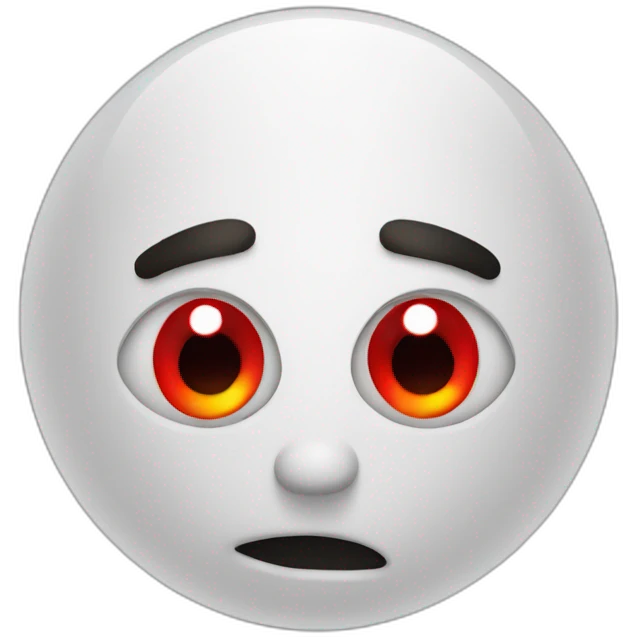 pickelball with energetic red Eyes emoji