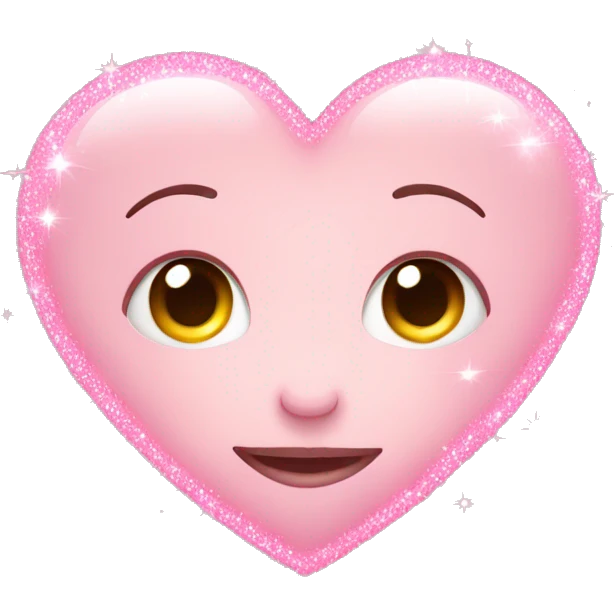 baby pink heart with sparkles emoji