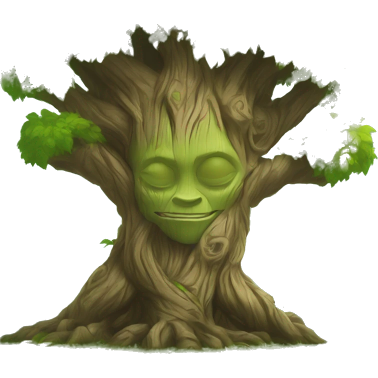world of warcraft groot tree of life cartoon emoji