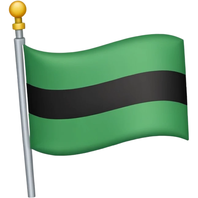 I want a flag as a emoji its made by three colours white green and black emoji