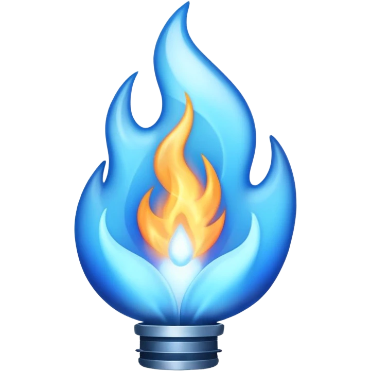 I need a blue flame emoji signifying the aura... emoji